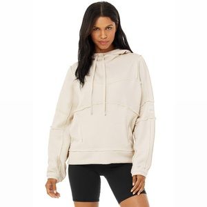 ALO YOGA DIMENSION HOODIE in BONE